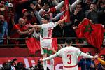 Brahim Diaz har været turneringens måske bedste spiller hidtil og var med kampens første scoring igen en afgørende figur for Marokko. Foto: Gabriel Bouys/Ritzau Scanpix
