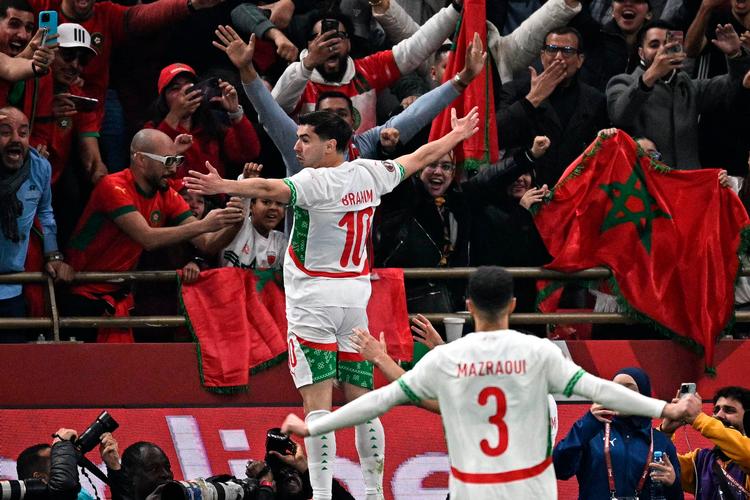 Brahim Diaz har været turneringens måske bedste spiller hidtil og var med kampens første scoring igen en afgørende figur for Marokko. Foto: Gabriel Bouys/Ritzau Scanpix