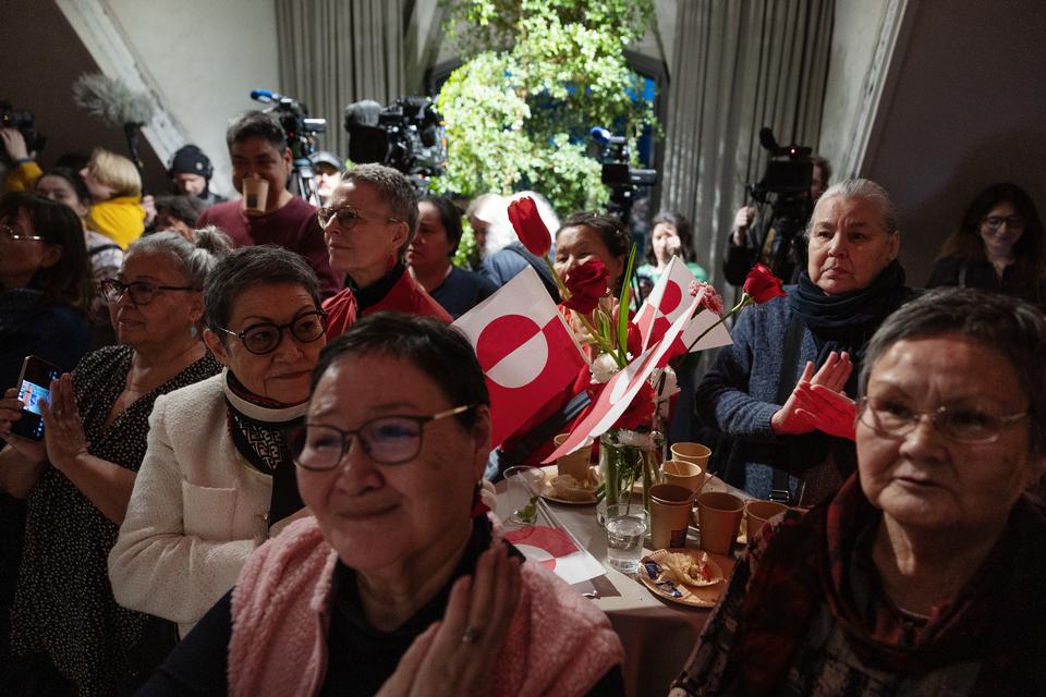 Deltagerne til torsdagens nytårskur beretter om både stress og utryghed som følge af de amerikanske trusler. Men også et tiltrængt fokus på den historiske ulighed mellem Danmark og Grønland.  Foto: Thomas Borberg