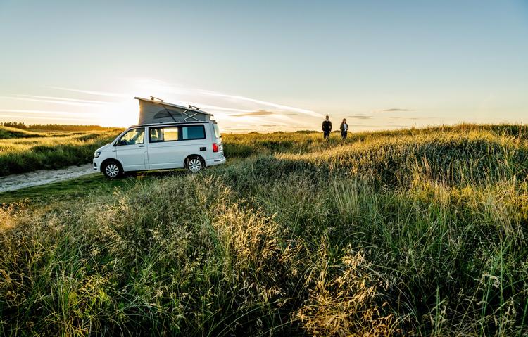Autocamper-turisme bliver mere og mere populært - også herhjemme - her ved Hanstholm. Foto: Mette Johnsen