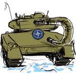 Today’s cartoon, 08.01.26 Headline: All for one, one for all. Subhead: Donald Trump won’t rule out using military force to get the NATO country Greenland. Foto: Mette Dreyer/POLITIKEN