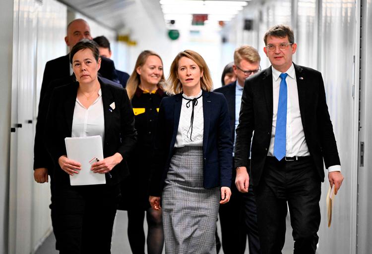 Monday, Defense Minister Troels Lund Poulsen (V) and Greenland’s Minister for Foreign Affairs, Vivian Motzfeldt, met with the EU’s foreign affairs chief, Kaja Kallas, and NATO’s Secretary General, Mark Rutte.  Foto: John Thys/Ritzau Scanpix