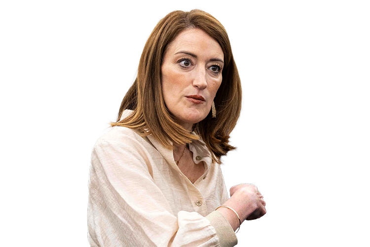 Forperson for Europa-Parlamentet, Roberta Metsola, har erklæret, at EU »støtter Danmark og Grønland«. Foto: Romeo Boetzle/AFP/Ritzau Scanpix