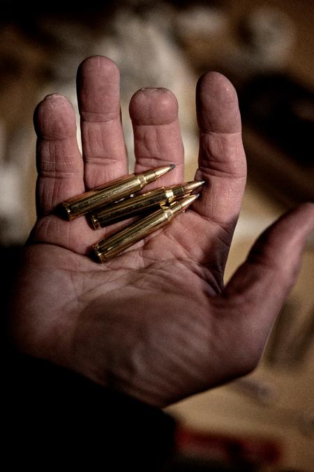 Jan Erik Pedersen has stocked up on ammo—just in case. Foto: Martin Lehmann