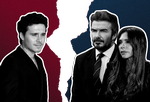 Brooklyn Beckham er i dag 26 år og har blandt andet arbejdet som model, fotograf og kok. Han siger, at han ikke længere ønsker kontakt med sine forældre, David og Victoria Beckham. Illustration: Caroline Niegaard. Originalfoto: Aude Guerrucci / Sam Navarro / Jasen Vinlove/Ritzau Scanpix