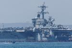 Sådan ser hangarskibet 'USS Abraham Lincoln' ud. Foto: Mike Blake/Ritzau Scanpix