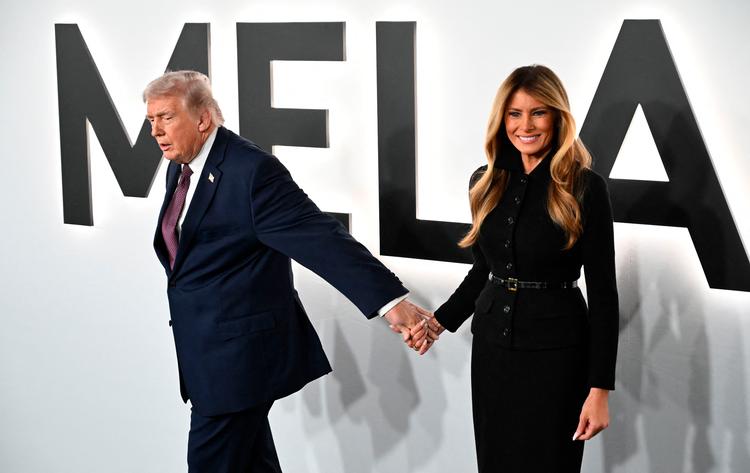 Den amerikanske præsident Donald Trump og den amerikanske førstedame Melania Trump deltager i verdenspremieren på Amazon MGM Studios' "Melania" i Kennedy Center i Washington, DC, 29. januar 2026. Foto: Alex Wroblewski/Ritzau Scanpix
