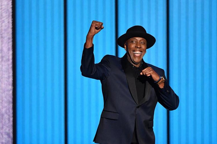 Arsenio Hall taler under Emmy-uddelingen i 2024. Halls eget talkshow, 'The Arsenio Hall Show', har i sin levetid modtaget to Emmy-statuetter.  Foto: Valerie Macon/Ritzau Scanpix