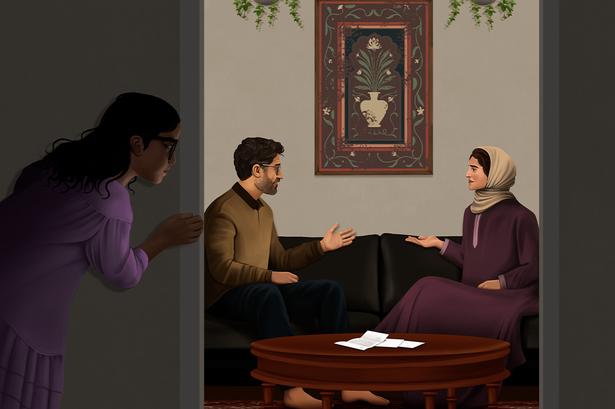 Fuoad og hans mor blev skilt ad, da de mistede deres opholdstilladelse og blev anbragt i et udrejsecenter.   Illustration: Suree Zawidi