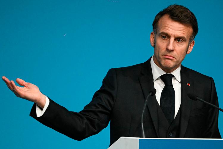 Frankrigs præsident, Emmanuel Macron, er bekymret for Europas konkurrencesituation over for Kina og USA. Onsdag holdt han tale ved European Industry Summit i Antwerpen (billedet). Foto: Nicolas Tucat/Ritzau Scanpix