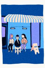 I Fensmarksgade er cafeen Bonni netop åbnet. Og ifølge vores anmelder er det især værd at slå vejen forbi for deres ribollita. Tegning: Ida Marie Sandgren