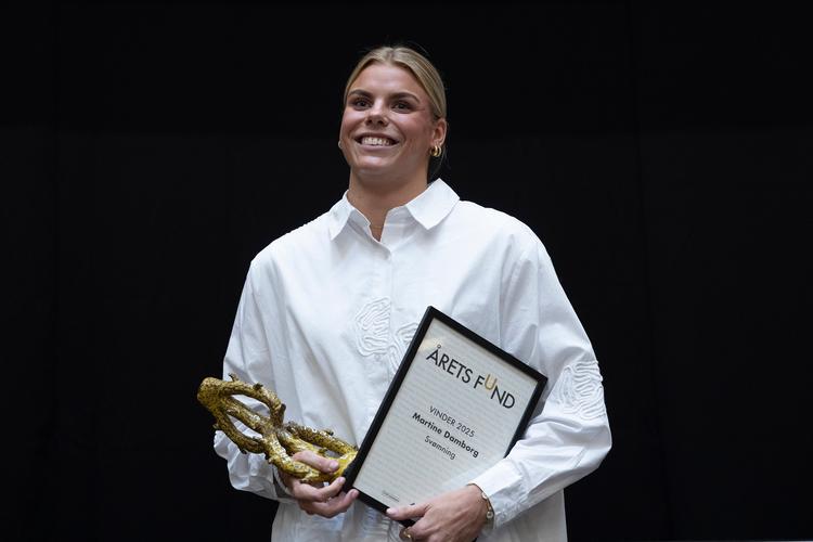 Svømmeren Martine Damborg blev Årets Fund. I december svømmede hun sig helt til tops ved EM på kortbane, da hun først vandt guld i 50 meter butterfly, hvor hun satte den 11.-bedste tid nogensinde, og efterfølgende tog en medalje af samme karat i den dobbelte distance. Foto: Finn Frandsen