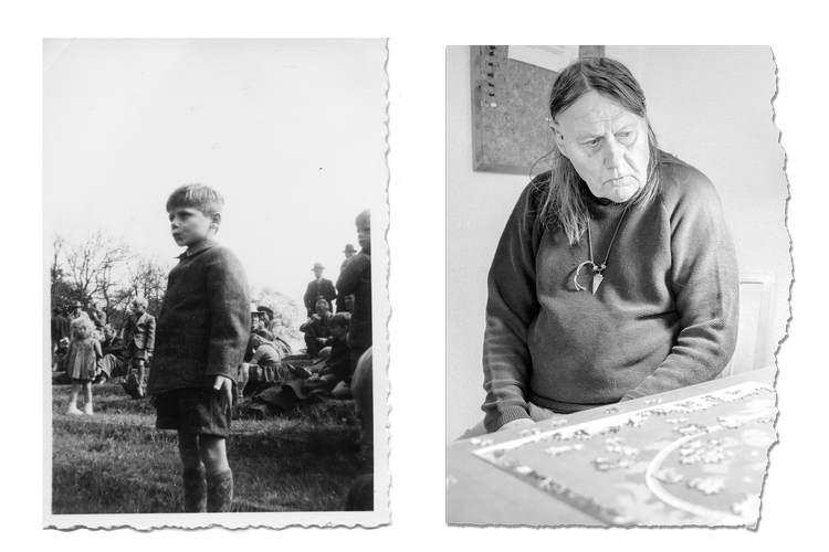 Erling Frederiksen bor i egen lejlighed på Nørrebro i dag og klarer sig med hjemmehjælp og hjælp fra en håndfuld venner. Kollage: Mathias Lystbæk. Originalfoto: Nicolai West