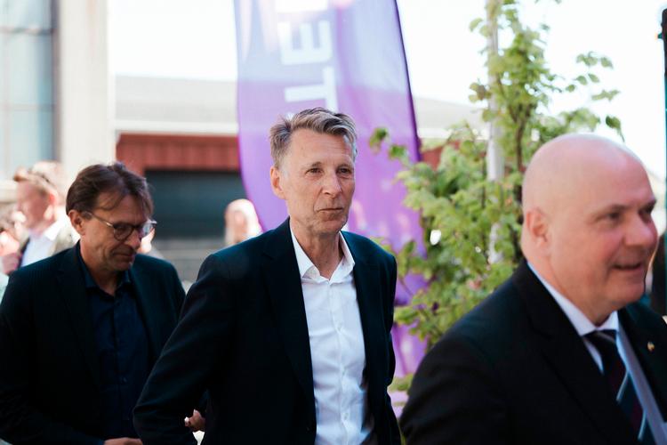 Udenrigsminister Lars Løkke Rasmussen (M) holdt i maj 2024 fødselsdagsreception på Refshaleøen. Jon Stephensen var med som deltager.   Foto: Axel Emil Hammerbo