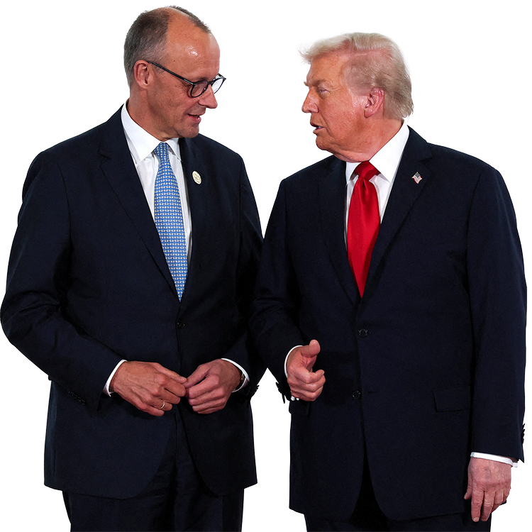 Tirsdag besøger den tyske kansler, Friedrich Merz, den amerikanske præsident Trump i Det Hvide Hus, hvor han givetvis vil blive afkrævet europæisk støtte til angrebet på Iran. Foto: Suzanne Plunkett/Ritzau Scanpix