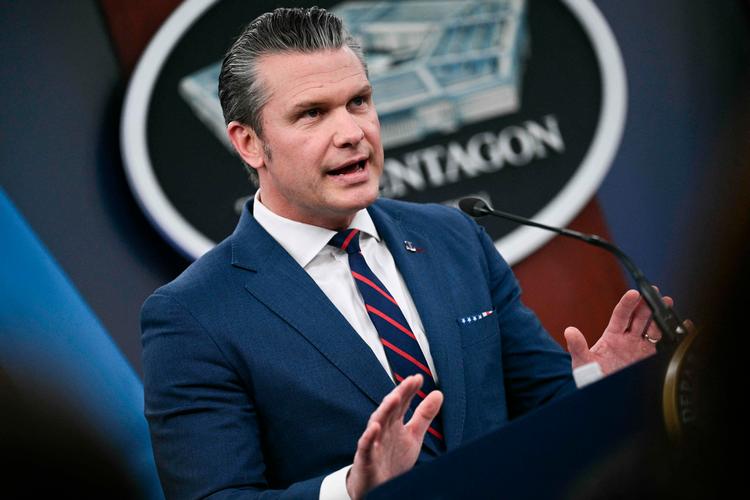 »Dette er ikke en såkaldt regimeskiftekrig. Men regimet har bestemt ændret sig, og verden er bedre stillet som følge af det«,  sagde amerikanske forsvarsminister, Pete Hegseth. Foto: Brendan Smialowski/Ritzau Scanpix