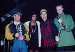 Cut 'N' Move som Grammy-vindere i 1992.  Gruppen bestod på dette tidspunkt af Jørn K, Per Holm, MC Zipp og Thera Hoeymans. Vokalerne på hitsinglen 'Get Serious' er det tidligere medlem Christine Christiansens. Senere stødte Zindy Laursen Johnson til gruppen.  Arkivfoto Tine Harden