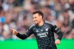  Jordan Larsson bragte FCK i front, men københavnerne endte alligevel med at tabe det første opgør i nedrykningsspillet. Foto: Claus Fisker/Ritzau Scanpix