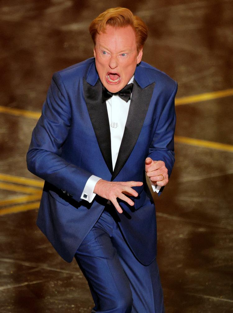 Det var anden gang, at komikeren og talkshowværten Conan O'Brien var vært for Oscar-uddelingen. Foto: Mike Blake/Ritzau Scanpix