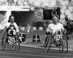 Connie Hansen (th.) er det tredje medlem af Parasportens Hall of Fame. Her ses hun under PL 1988 i Seoul. Foto: Lars Skaaning/Ritzau Scanpix