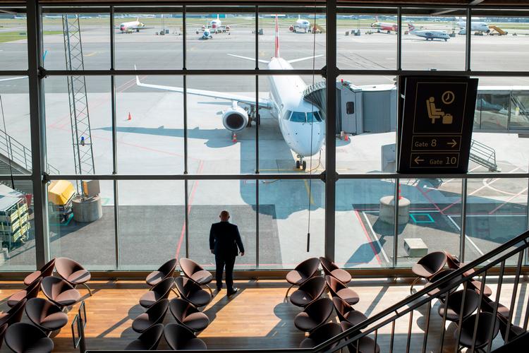 Billund lufthavn blev i sin tid evakueret i flere timer, og at flytrafikken blev indstillet pga. mandens trussel. Foto: Joachim Ladefoged