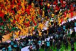 Senegal blev tirsdag frataget titlen som afrikanske mestre, fordi holdet udvandrede i protest mod et dømt straffespark til Marokko. Spillerne vendte dog tilbage, og da sparket blev misbrugt, kunne holdet i den forlængede spilletid score og vinde kampen. Foto: Paul Ellis/Ritzau Scanpix