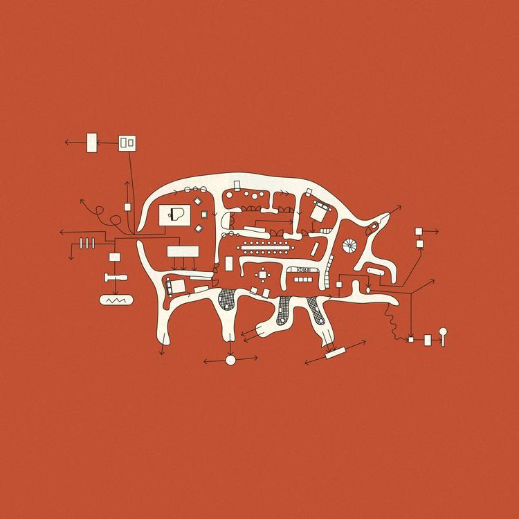 Kunstnerduoen Cooking Sections beskæftiger sig med forholdet mellem industrien og menneskekroppen med fokus på fødevarer og klimaet. De har over tre år undersøgt de industrielle svinefarme i Danmark. Foto: Cooking Sections / MAPS