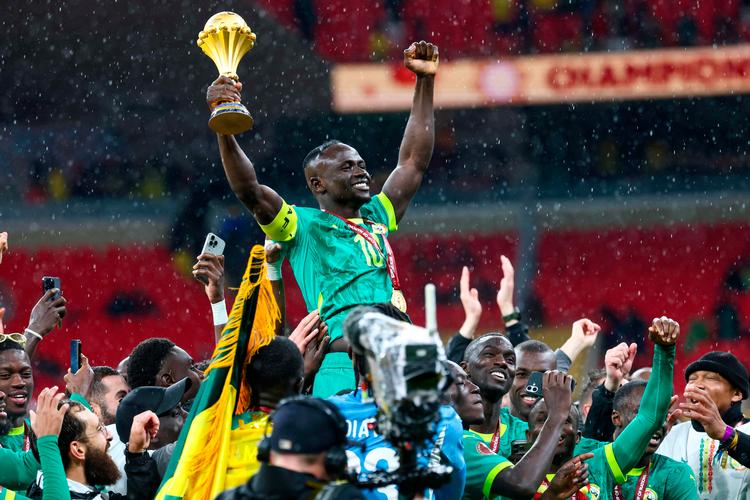 Sadio Mané var den store stjerne, da Senegal i januar vandt Africa Cup of Nations efter en finalesejr over Marokko. Nu – efter 57 dage – har en appelinstans taget titlen fra Senegal og givet den til de marokkanske værter. Foto: Franck Fife/Ritzau Scanpix