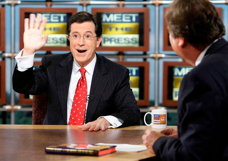 Stephen Colbert, vært på 'The Late Show', skriver manus til en ny filmatisering af fem kapitler af Tolkiens eventyr. Foto: Ho/Ritzau Scanpix