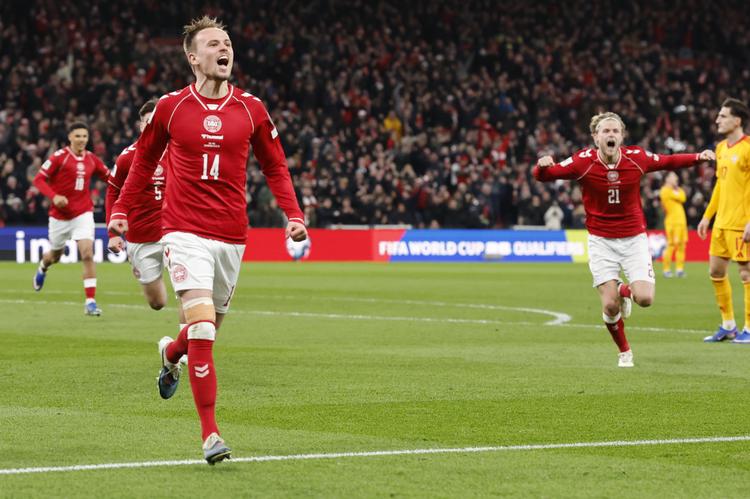 Mikkel Damsgaard var den store drivkraft bag den danske sejr. Foto: Jens Dresling