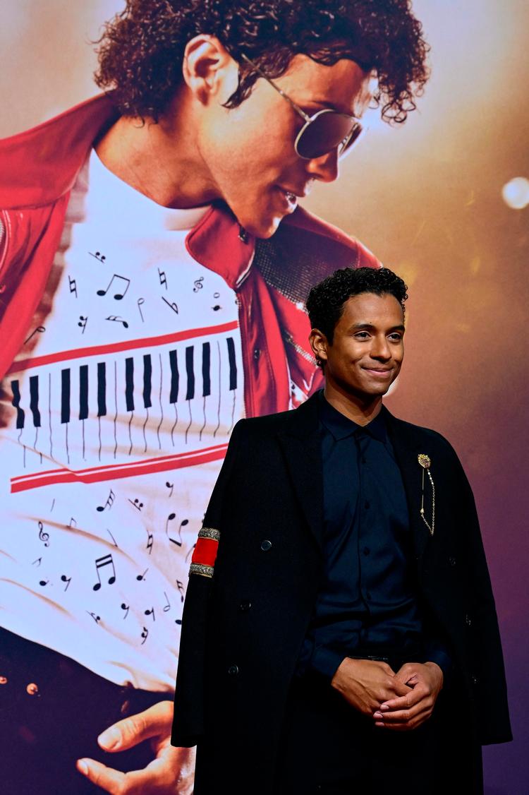 Det er Michael Jacksons nevø, 27-årige Jafaar Jackson, der spiller hovedrollen i filmen 'Michael'. Han er søn af Michael Jacksons bror Jermaine Jackson. Foto: John Macdougall/Ritzau Scanpix