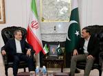 Irans udenrigsminister, Abbas Araqchi (tv.), mødtes lørdag med Pakistans udenrigsminister, Ishaq Dar, i Islamabad, men har ingen planer om at møde nogen fra USA, lyder det fra en talsmand. Foto: Seyed Abbas Araghchi Via Telegra/Ritzau Scanpix