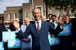 Storbritanniens Nigel Farage reagerer på valgresultatet i London.  Foto: Jack Taylor/Ritzau Scanpix