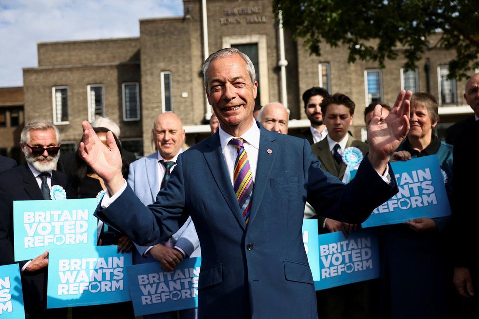 Reform UK bliver valgets store vinder i Storbritannien
