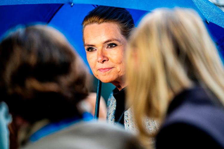 Inger Støjberg har netop forlandt regeringsforhandlinger på Scandic Spectrum i København mandag. Foto: Ida Marie Odgaard/Ritzau Scanpix