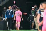 En træt Messi forlod efter eget ønske kampen mellem Inter Miami og Philadelphia Union søndag.  Foto: Chandan Khanna/Ritzau Scanpix