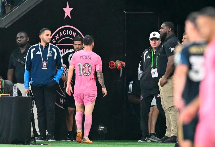 En træt Messi forlod efter eget ønske kampen mellem Inter Miami og Philadelphia Union søndag.  Foto: Chandan Khanna/Ritzau Scanpix