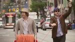 Matt Johnson og Jay McCarrol i færd med at rulle et kabel ud i Torontos gader. Det involverer en tidsmaskine, et 365 meter højt tårn og en hulens masse Frankenstein-elektricitet. Mere skal ikke røbes. Still fra filmen Foto: /Rio