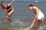 Sommerreportage fra stranden i Hornbæk. Arkivfoto:  Ole Buntzen