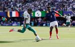 Ibrahim Mbaye tændte kortvarigt håb om point til Senegal med sit mål til 2-1.  Foto: Jeenah Moon/Ritzau Scanpix