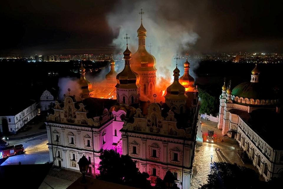 Kyiv Pertjersk-klosteret er en del af Ukraines kulturarv og derfor (!) et russisk krigsmål.  Foto: Ukrainian Culture Ministry/Ritzau Scanpix