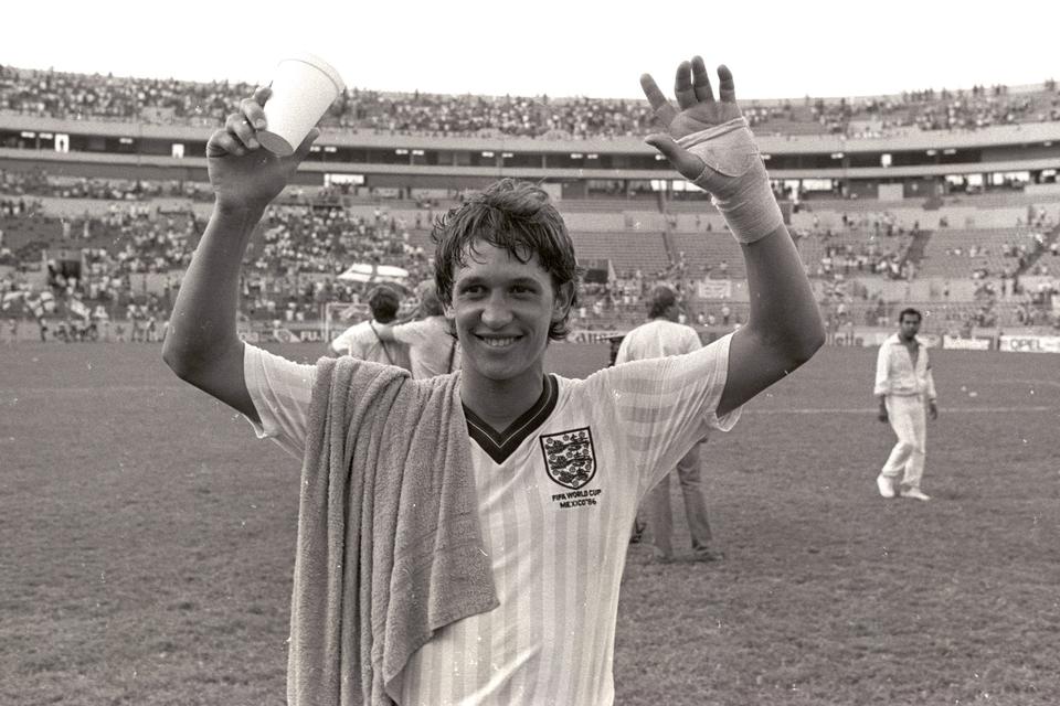 Gary Lineker, der her er fotograferet ved VM i Mexico i 1986, scorede fire mål ved slutrunden i 1990 og har i alt lavet 10 VM-mål. Den rekord har Harry Kane udlignet ved det aktuelle VM. Foto: © Reuters Photographer / Reuter/Ritzau Scanpix