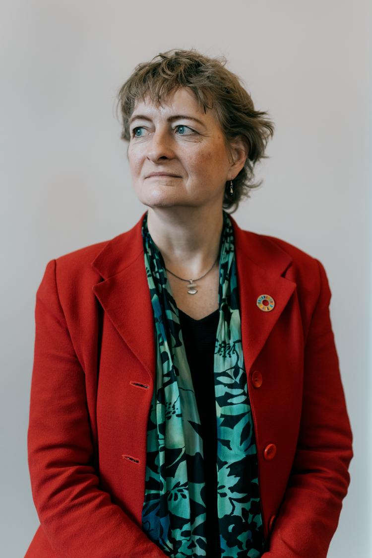 »Det er et farvel til verden af i går, hvor endeløse rækker af biler fylder den plads, vi kan bruge til at være mennesker«, skriver klima-, miljø- og teknikborgmester i København, Line Barfod, i et svar til Henrik Palles kritik af byudviklingen i en klumme 24.6. Foto: Peter Maunsbach