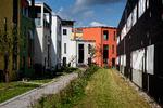 Bydelen Musicon ved Roskilde, der fylder 250.000 kvadratmeter, er et tidligere industriområde, der er omdannet til en eksperimenterende bydel med kultur, iværksættere og forskellige boligformer.  Foto: Martin Lehmann