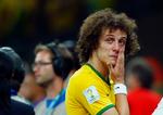 Forsvarsspilleren David Luiz var knust, da han vikarierede som anfører for skadede Neymar i Brasiliens utrolige 7-1-nederlag til Tyskland i VM-semifinalen i 2014. Foto: Eddie Keogh/Ritzau Scanpix