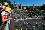 Montjuic-bjerget i Barcelona er også målområde på andendagen af Tour de France. Foto: Jeff Pachoud/Ritzau Scanpix