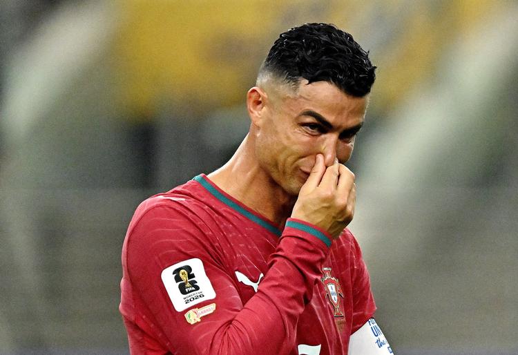 Ronaldo lod tårerne få frit løb, da han gik fra banen i Dallas med visheden om, at han aldrig kommer til at løfte VM-trofæet. Foto: Maria Lysaker/Ritzau Scanpix