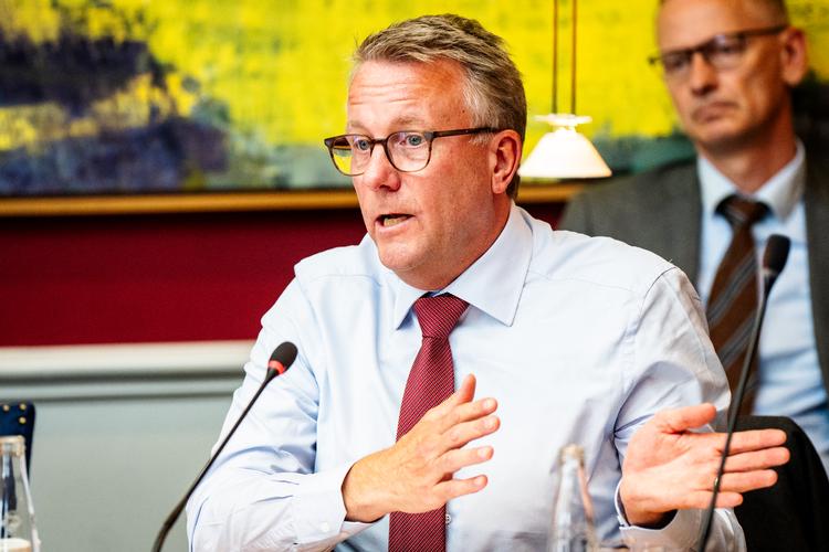 »Jeg håber på, at vi styrker samarbejdet, at vi får flere med om bord, og at vi sikrer, at det her bliver et bredt fælles EU-projekt«, siger Morten Bødskov om projektet. Foto: Sebastian Elias Uth/Ritzau Scanpix