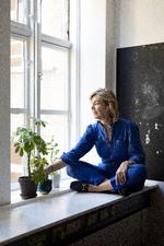 Afgående kulturredaktør Mette Davidsen-Nielsen den sidste dag i kontoret, hun nu giver videre.  Foto: Thomas Borberg