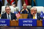 Storbritanniens premierminister Keir Starmer og USA's præsident Donald Trump under NATO-topmødet i Ankara, Tyrkiet, den 8. juli 2026.  Foto: Yves Herman/Ritzau Scanpix